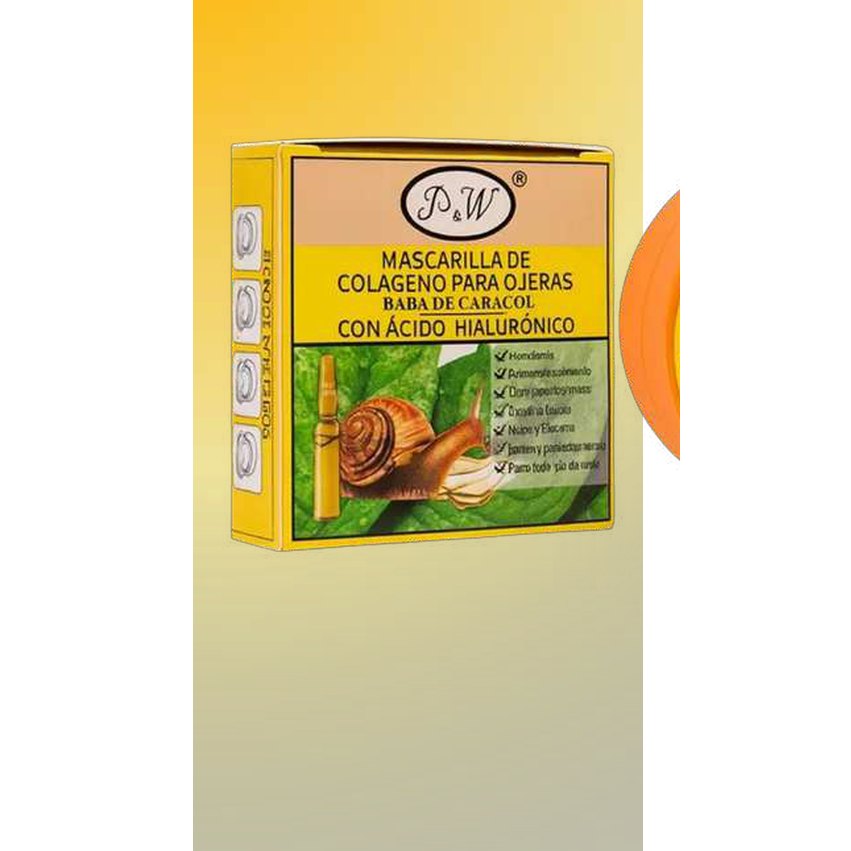 Mascarilla colageno de para ojeras con baba de caracol pw