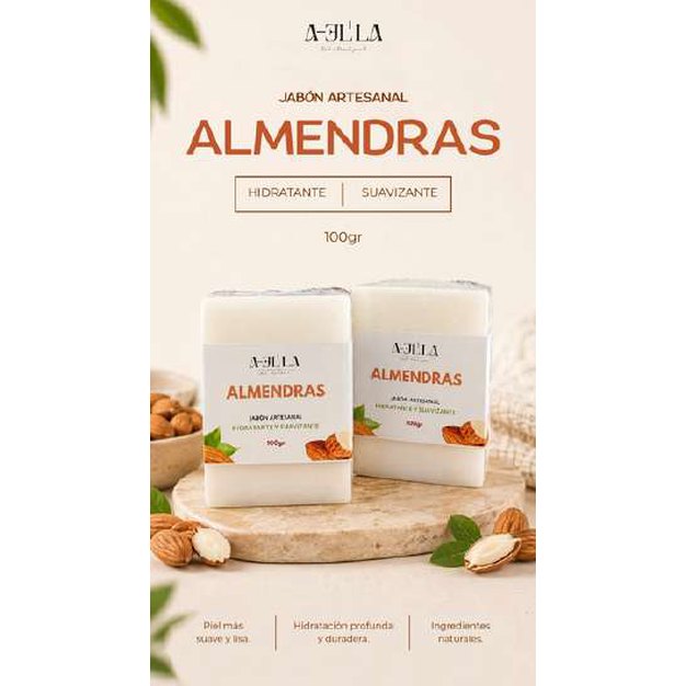 Jabon artesanal de almendras