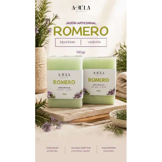 Jabon artesanal de romero