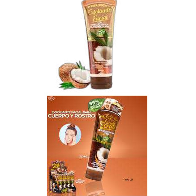 Crema exoliante para cara y cuerpo coco