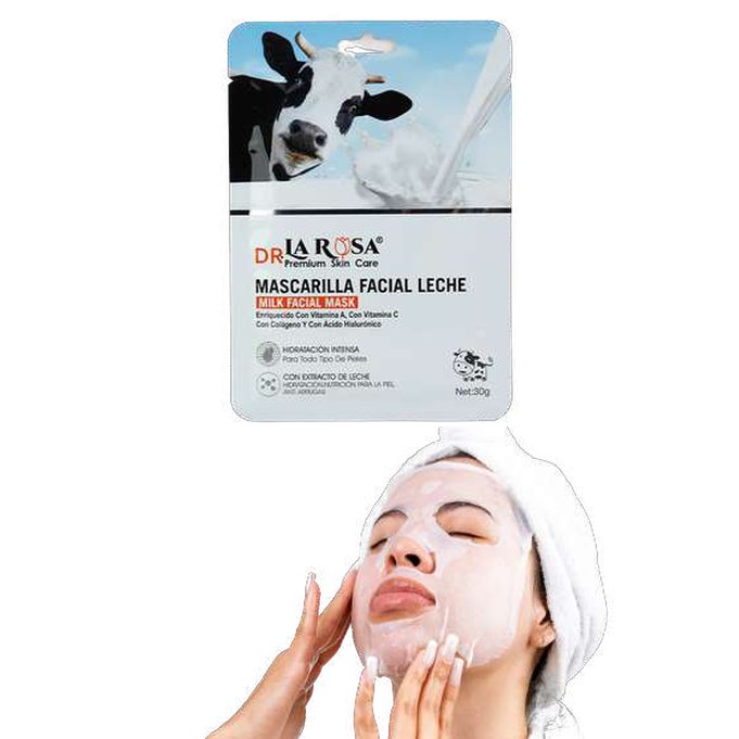 Mascarilla fácial dr. la rosa 10 sachet de leche