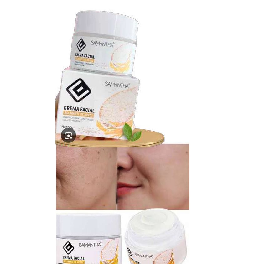 Crema facial aclarante de arroz samantha