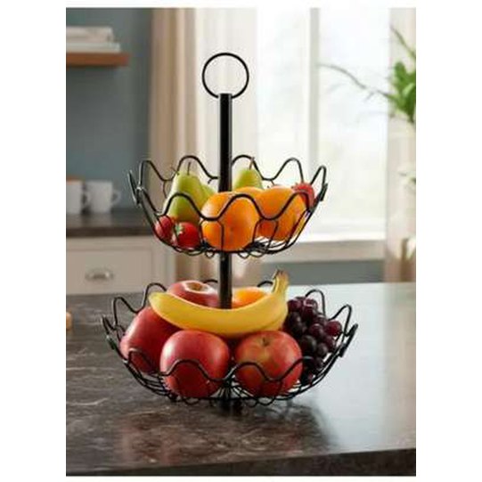Frutero de 2 niveles con diseño ciecular