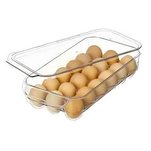 Porta huevo acrilico con tapa