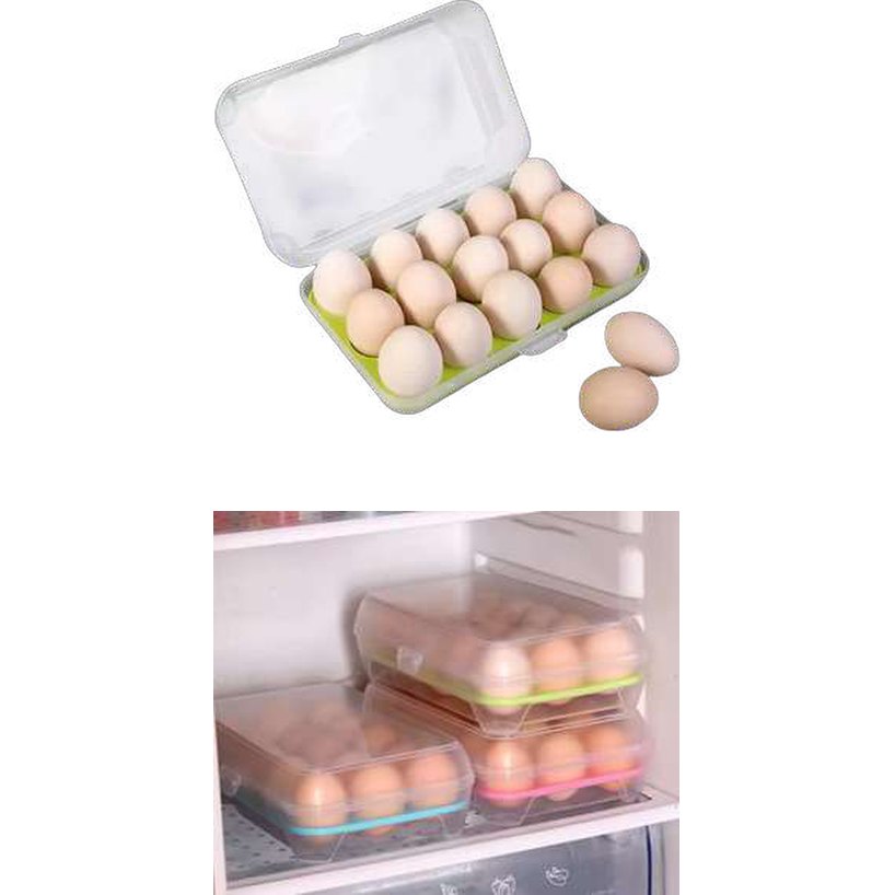 Porta huevo con tapa- 16 huevos