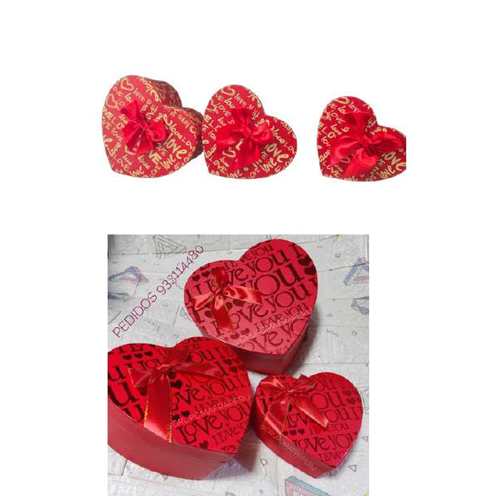 Caja de regalo en forma de corazón