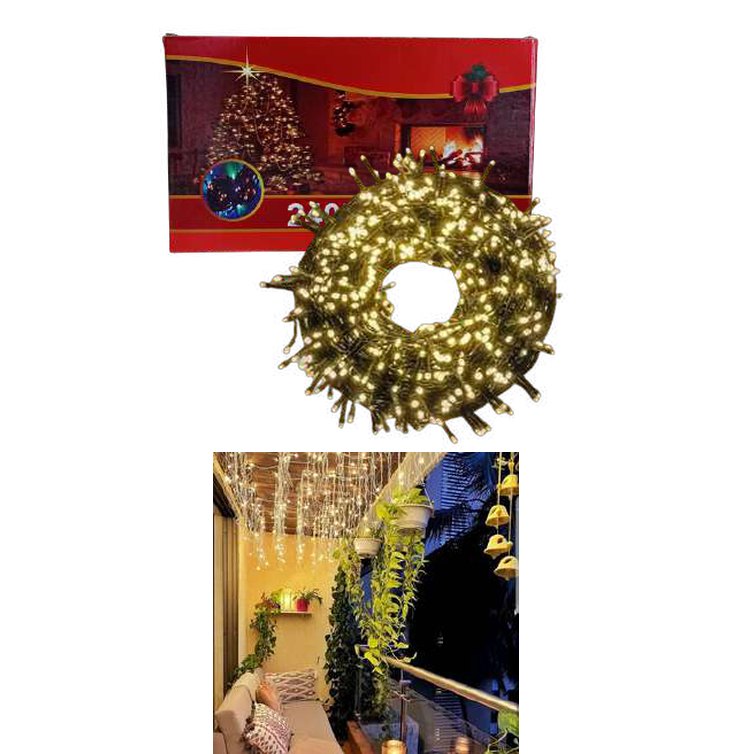 Luces de navidad ambar 25mt